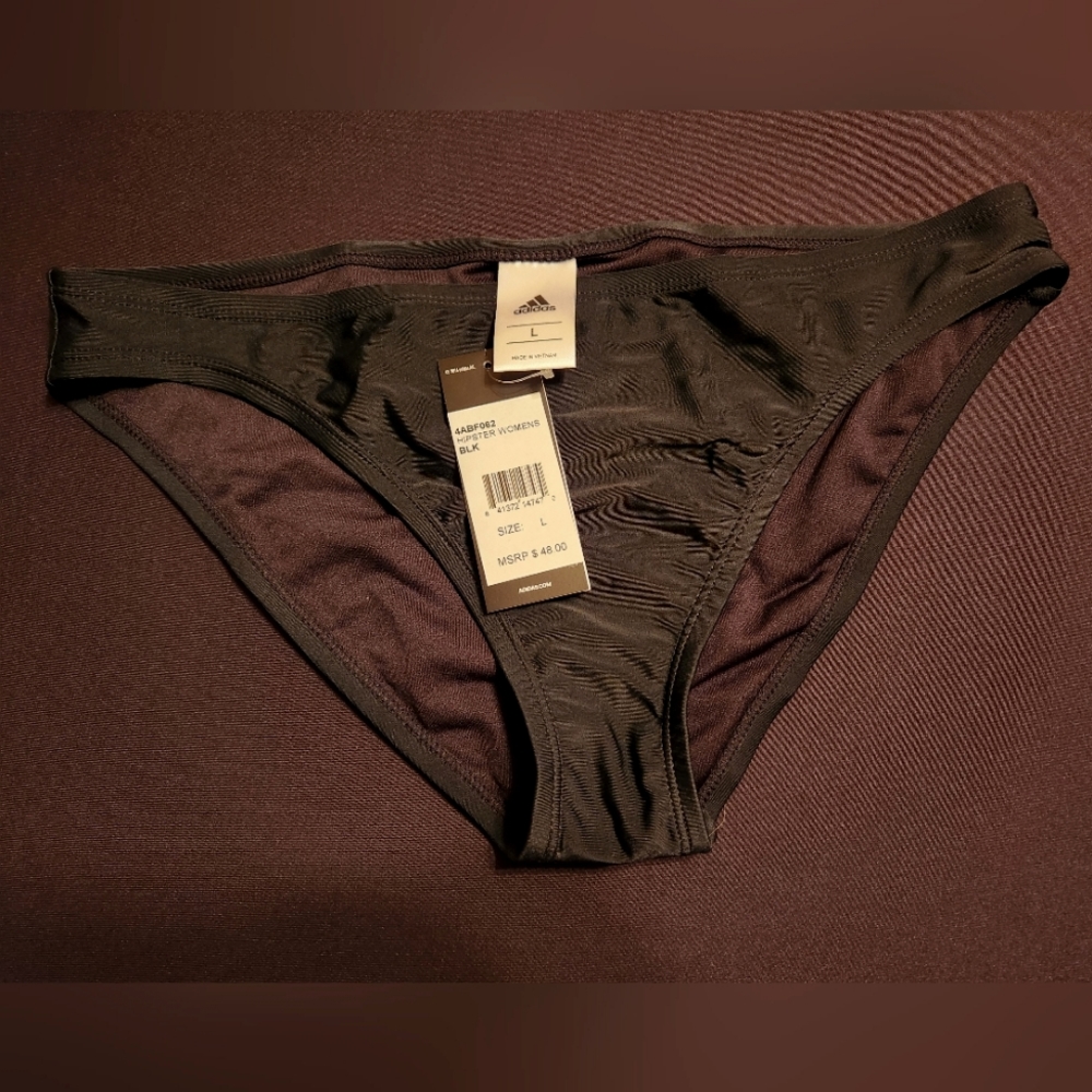 Bathsuit Bottoms. ADIDAS Brand. Size Large. Color: black. NWT